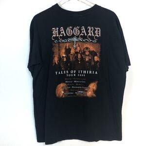 Haggard Tales of Ithiria 2009 Tour Men's Black Graphic Band T-Shirt Size XL